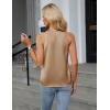 imageBlooming Jelly Womens Summer Tank Tops Satin Business Dressy Casual Blouses Sleeveless Halter Trendy Work Shirts 2025Brown