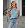imageBlooming Jelly Womens Summer Tank Tops Satin Business Dressy Casual Blouses Sleeveless Halter Trendy Work Shirts 2025Turquoise