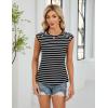imageBlooming Jelly Womens Summer Tank Tops Sleeveless Business Casual Outfits 2025 Dressy Work Shirts Spring ClothesStriped Black