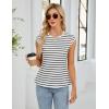 imageBlooming Jelly Womens Summer Tank Tops Sleeveless Business Casual Outfits 2025 Dressy Work Shirts Spring ClothesStriped White