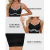 imageBlooming Jelly Womens Sweetheart Neck Tank Tops Sleeveless Built in Bra Ribbed Shirts Color Block Summer OutfitsBlack