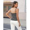 imageBlooming Jelly Womens Tank Top with Built in Bra Ribbed Sleeveless Shirts Cute Summer Camisoles Trendy Clothes 2025Black Stripe
