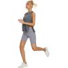 imageBlooming Jelly Womens Tie Dye Workout Tank Tops Raceback Sleeveless Shirts Running Exercise Summer TopGrey