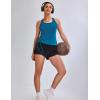 imageBlooming Jelly Womens Workout Tank Tops Sleeveless Running Athletic Shirts Drawstring Racerback Gym Clothes 2025Blue Green