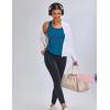 imageBlooming Jelly Womens Workout Tank Tops Sleeveless Running Athletic Shirts Drawstring Racerback Gym Clothes 2025Blue Green
