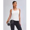 imageBlooming Jelly Womens Workout Tank Tops Sleeveless Running Athletic Shirts Drawstring Racerback Gym Clothes 2025White