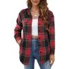 imageBlooming Jelly Womens Flannel Plaid Shirts Button Down Long Sleeve Fall Shackets Jackets 2025 with PocketsRed