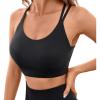 imageBlooming Jelly Womens Sports Bras High Support Yoga Bra Criss Cross Back Workout Tank TopsBlack