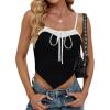 imageBlooming Jelly Womens Summer Crop Tank Tops Sexy Going Out Outfits 2025 Sleeveless Shirt Y2k Camisole Fashion ClothesBlack