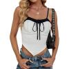 imageBlooming Jelly Womens Summer Crop Tank Tops Sexy Going Out Outfits 2025 Sleeveless Shirt Y2k Camisole Fashion ClothesWhite