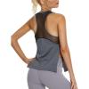 imageBlooming Jelly Womens Tie Dye Workout Tank Tops Raceback Sleeveless Shirts Running Exercise Summer TopGrey