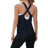 imageBlooming Jelly Womens Workout Tank Tops Crop Athletic Backless Gym Shirts Sleeveless Loose Fit Yoga TopsBlackcriss Cross