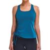 imageBlooming Jelly Womens Workout Tank Tops Sleeveless Running Athletic Shirts Drawstring Racerback Gym Clothes 2025Blue Green