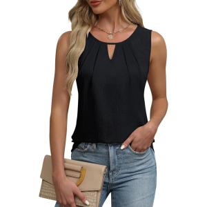 imageBlooming Jelly Womens Business Casual Tank Top Summer Sleeveless Outfits 2025 Spring Trendy Dressy Work ShirtBlack