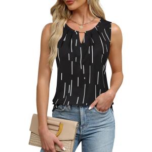 imageBlooming Jelly Womens Business Casual Tank Top Summer Sleeveless Outfits 2025 Spring Trendy Dressy Work ShirtBlack Stripe