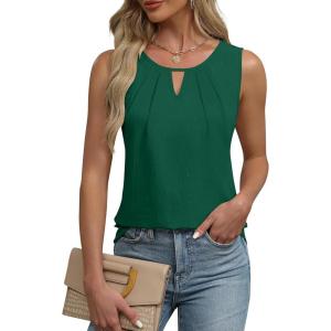 imageBlooming Jelly Womens Business Casual Tank Top Summer Sleeveless Outfits 2025 Spring Trendy Dressy Work ShirtDark Green