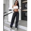imageBlooming Jelly Cargo Pants for Women Lightweight Y2K Pants Casual Wide Leg Hiking Pants with Pockets Parachute PantsBlack