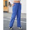 imageBlooming Jelly Cargo Pants for Women Lightweight Y2K Pants Casual Wide Leg Hiking Pants with Pockets Parachute PantsBlue