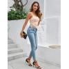 imageBlooming Jelly Women Sexy Casual Crop Tank Tops Summer Going Out Top Asymmetrical Hem Y2k Spaghetti Strap Tank Top ShirtApricot