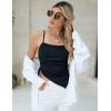 imageBlooming Jelly Women Sexy Casual Crop Tank Tops Summer Going Out Top Asymmetrical Hem Y2k Spaghetti Strap Tank Top ShirtBlack