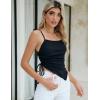 imageBlooming Jelly Women Sexy Casual Crop Tank Tops Summer Going Out Top Asymmetrical Hem Y2k Spaghetti Strap Tank Top ShirtBlack