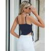 imageBlooming Jelly Women Sexy Casual Crop Tank Tops Summer Going Out Top Asymmetrical Hem Y2k Spaghetti Strap Tank Top ShirtDeep Blue