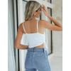 imageBlooming Jelly Women Sexy Casual Crop Tank Tops Summer Going Out Top Asymmetrical Hem Y2k Spaghetti Strap Tank Top ShirtWhite