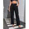 imageBlooming Jelly Womens High Waisted Baggy Cargo Pants Flap Pocket Y2K Pants Drawstring Relaxed Fit Pants 2023Bblack