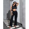 imageBlooming Jelly Womens High Waisted Baggy Cargo Pants Flap Pocket Y2K Pants Drawstring Relaxed Fit Pants 2023Bblack