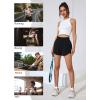 imageBlooming Jelly Womens High Waisted Running Shorts Athletic Workout Shorts Quick Dry Pants with Zipper PocketBlack