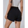 imageBlooming Jelly Womens High Waisted Running Shorts Athletic Workout Shorts Quick Dry Pants with Zipper PocketBlack