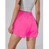 imageBlooming Jelly Womens High Waisted Running Shorts Athletic Workout Shorts Quick Dry Pants with Zipper PocketBright Pink