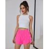 imageBlooming Jelly Womens High Waisted Running Shorts Athletic Workout Shorts Quick Dry Pants with Zipper PocketBright Pink