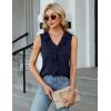 imageBlooming Jelly Womens Summer Tank Tops V Neck Ruffle Sleeveless Business Casual Outfit Ladies Trendy Work Dressy BlouseNavy Blue