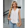 imageBlooming Jelly Womens Summer Tank Tops V Neck Ruffle Sleeveless Business Casual Outfit Ladies Trendy Work Dressy BlouseWhite