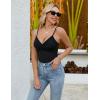 imageBlooming Jelly Womens Summer Tank Tops with Built in Bra Twist Front Camisole Tops 2025 Casual Sleeveless Slim FitBlack