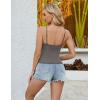 imageBlooming Jelly Womens Summer Tank Tops with Built in Bra Twist Front Camisole Tops 2025 Casual Sleeveless Slim FitGrey