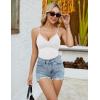 imageBlooming Jelly Womens Summer Tank Tops with Built in Bra Twist Front Camisole Tops 2025 Casual Sleeveless Slim FitWhite