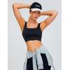imageBlooming Jelly Womens Supportive Sports Bras Yoga Sports Bra Cut Out Back Running Bra with Removable Pad 2024Black