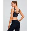 imageBlooming Jelly Womens Supportive Sports Bras Yoga Sports Bra Cut Out Back Running Bra with Removable Pad 2024Black