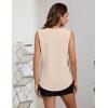imageBlooming Jelly Womens Tank Tops Summer Business Casual Outfits Sleeveless Dressy Blouses V Neck Pleated ShirtsApricot