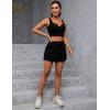 imageBlooming Jelly Womens Two Piece Lounge Sets 2 Piece Shorts Outfits Sets Sleeveless Crop Tank and Shorts SweatsuitsBlack