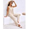 imageBlooming Jelly Womens Two Piece Sets Lounge Holiday Outfits Linen Matching Sets Clothing Dressy Jumpsuits with PantsApricot
