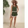 imageBlooming Jelly Womens Two Piece Sets Vacation Outfits Cruise Beach Summer Resort Wear Shorts Matching Sets 2025Army Green