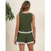 imageBlooming Jelly Womens Two Piece Sets Vacation Outfits Cruise Beach Summer Resort Wear Shorts Matching Sets 2025Army Green
