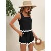 imageBlooming Jelly Womens Two Piece Sets Vacation Outfits Cruise Beach Summer Resort Wear Shorts Matching Sets 2025Black