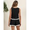 imageBlooming Jelly Womens Two Piece Sets Vacation Outfits Cruise Beach Summer Resort Wear Shorts Matching Sets 2025Black
