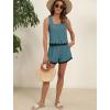 imageBlooming Jelly Womens Two Piece Sets Vacation Outfits Cruise Beach Summer Resort Wear Shorts Matching Sets 2025Blue
