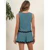 imageBlooming Jelly Womens Two Piece Sets Vacation Outfits Cruise Beach Summer Resort Wear Shorts Matching Sets 2025Blue