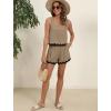 imageBlooming Jelly Womens Two Piece Sets Vacation Outfits Cruise Beach Summer Resort Wear Shorts Matching Sets 2025Khaki
